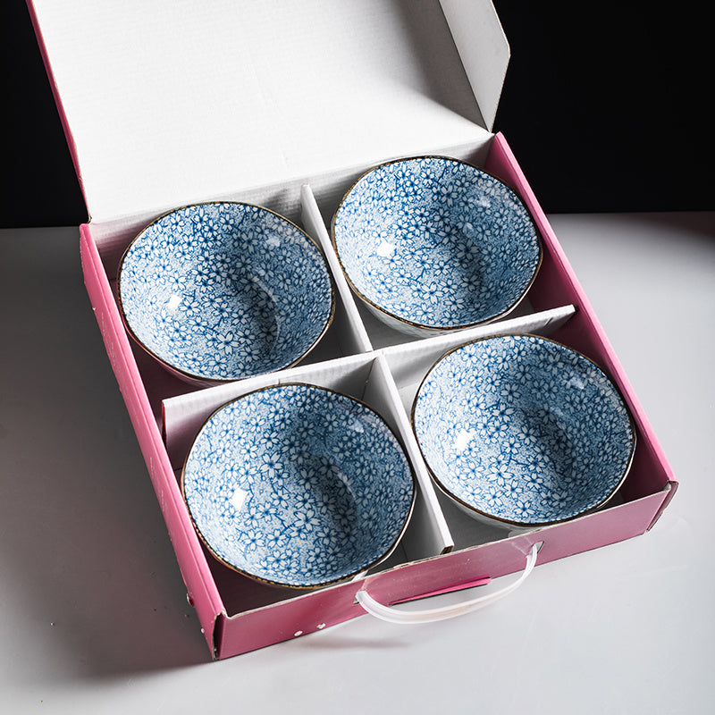 Assorted Design Ceramic Dinnerware Bowl Set