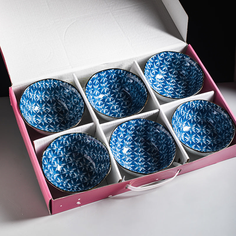 Assorted Design Ceramic Dinnerware Bowl Set