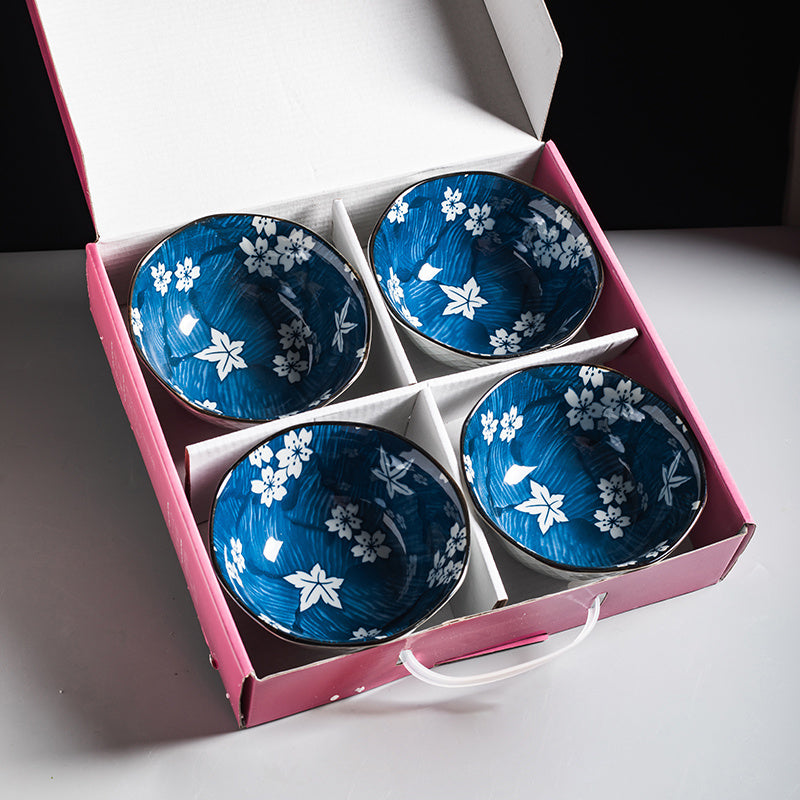 Assorted Design Ceramic Dinnerware Bowl Set