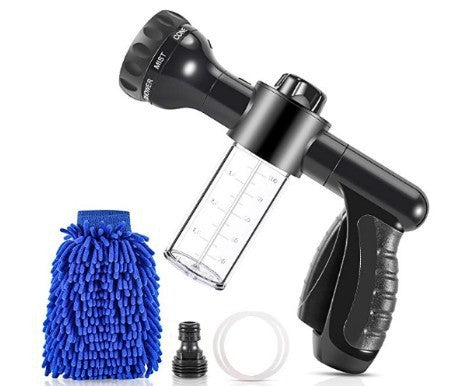High Pressure Foam Canon Water Gun and Microfibre Cloth Gloves
