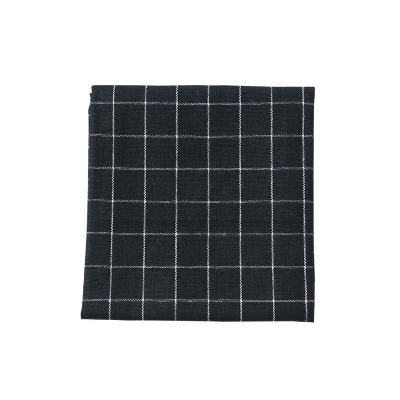 Line and Checkered Style Tea Towel Napkin for Kitchen
