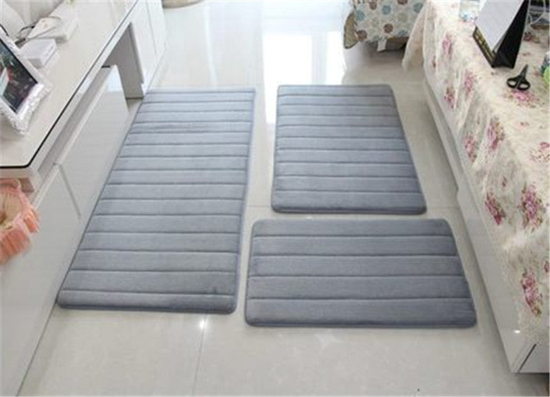 Memory Foam Floor Mat Seat Cushion Bath Mat 3-piece Set