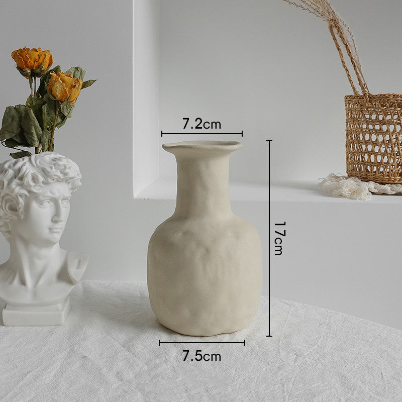Ceramic Vase Dry Flower Arrangement Home Decoration Ornament Living Room Display Art Vases