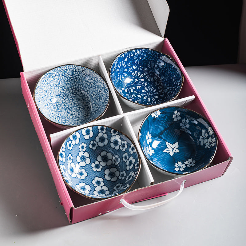 Assorted Design Ceramic Dinnerware Bowl Set
