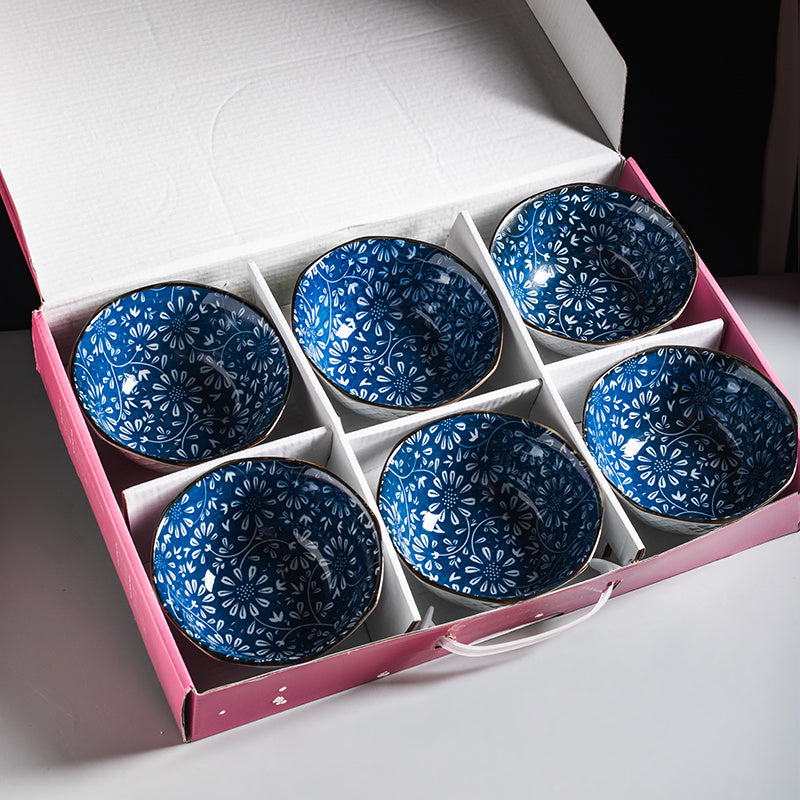 Assorted Design Ceramic Dinnerware Bowl Set