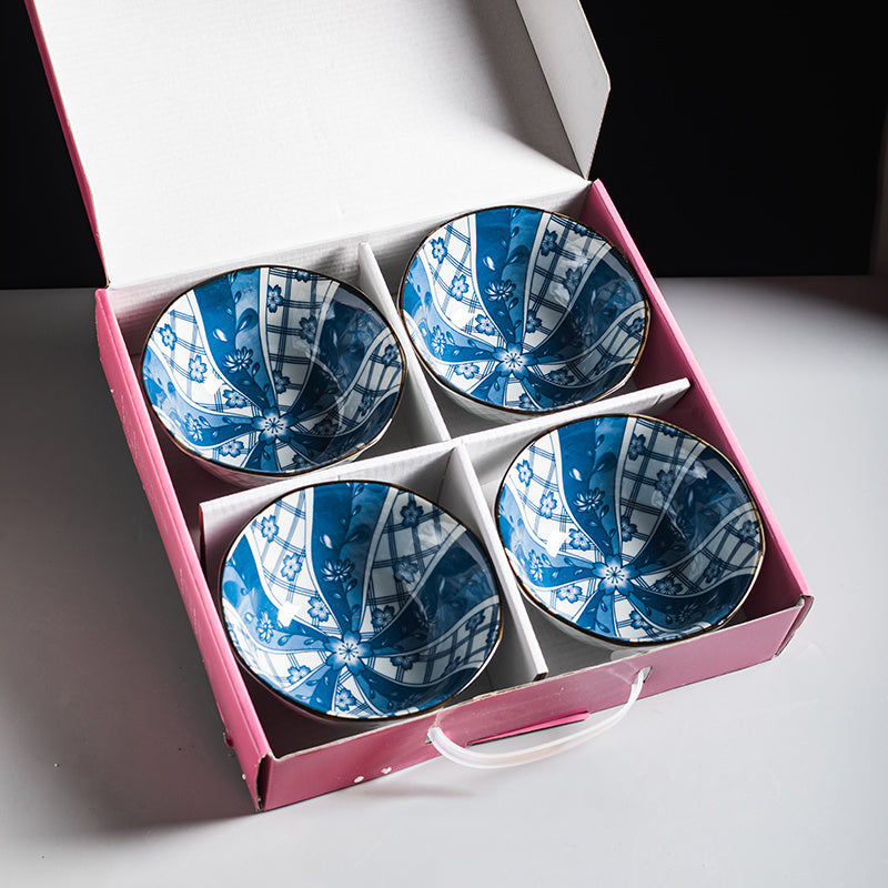 Assorted Design Ceramic Dinnerware Bowl Set