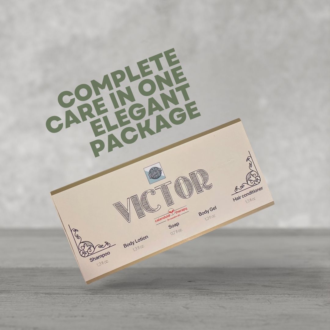 Набор туалетных принадлежностей Roomsium от Victor с ароматом ягод годжи, дорожный размер, 125 предметов, идеально подходит для хозяев, домов, отелей, спа-салонов и сувенирных магазинов