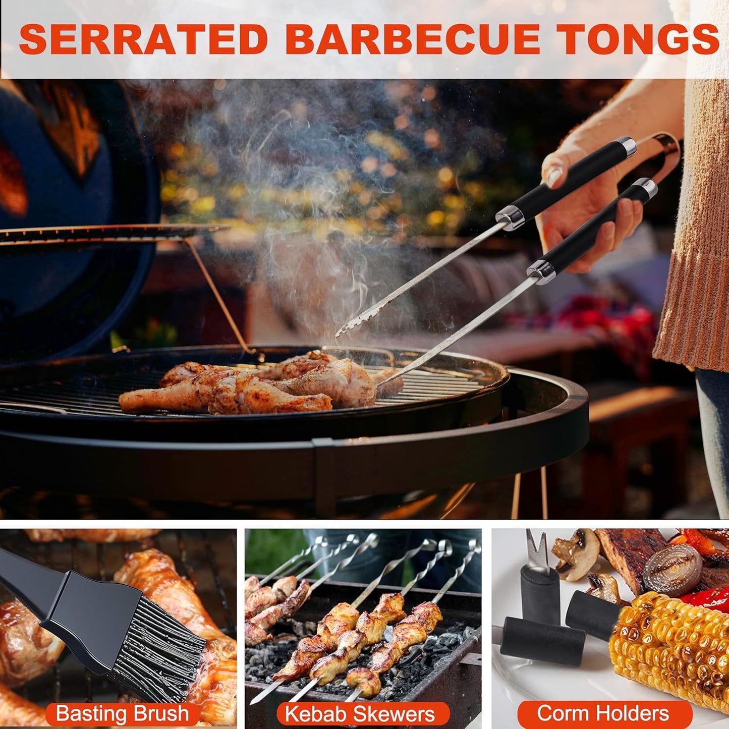 22-piece Stainless Steel Barbecue Grill Accessories For Outdoor Grill