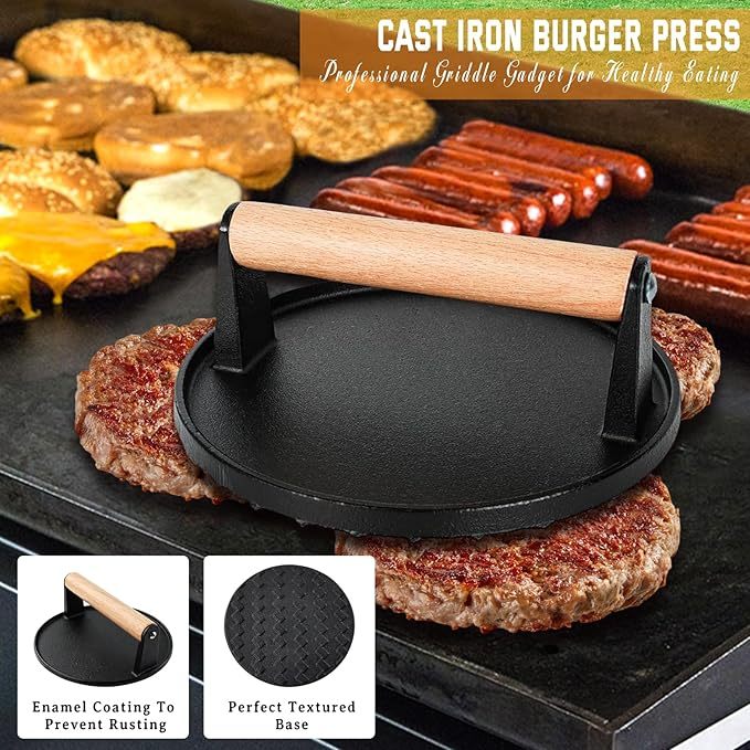 27-piece Griddle Accessories Kit, Flat Top Grill Accessories Set for Camping, Professional Grill Spatula Set with Melting Dome, Burger Press for Outdoor BBQ Cooking