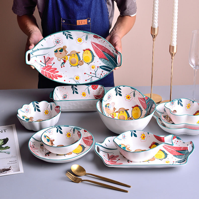 Rainforest Design Ceramic Dinnerware Set