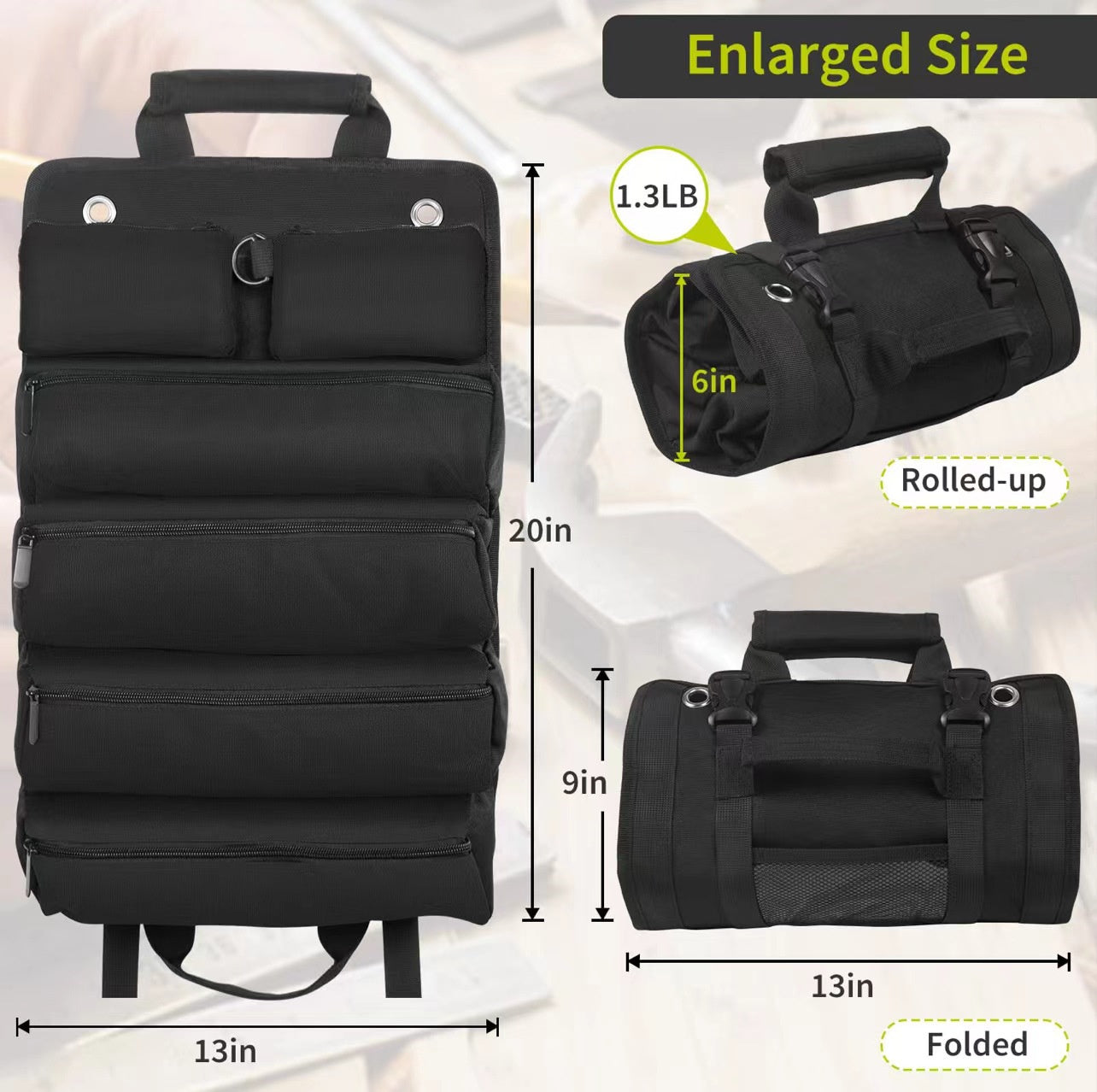 Portable Waterproof Vehicle-mounted Hardware Toolkit Storage Bag