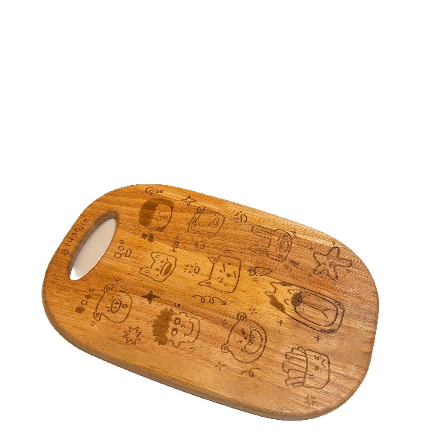 Graffiti Cartoon Design Solid Wood Chopping Board