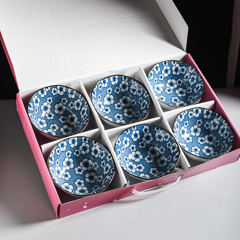 Assorted Design Ceramic Dinnerware Bowl Set