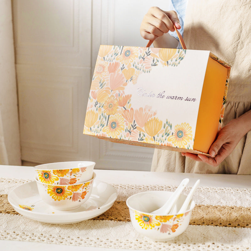 20-piece Ceramic Bowl Spoon Cutlery Gift Set