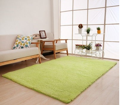 Living Room Rug Area Solid Color Fluffy Soft Home Decor Plush Carpet