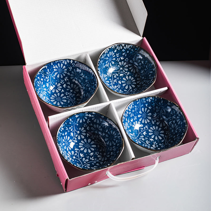 Assorted Design Ceramic Dinnerware Bowl Set