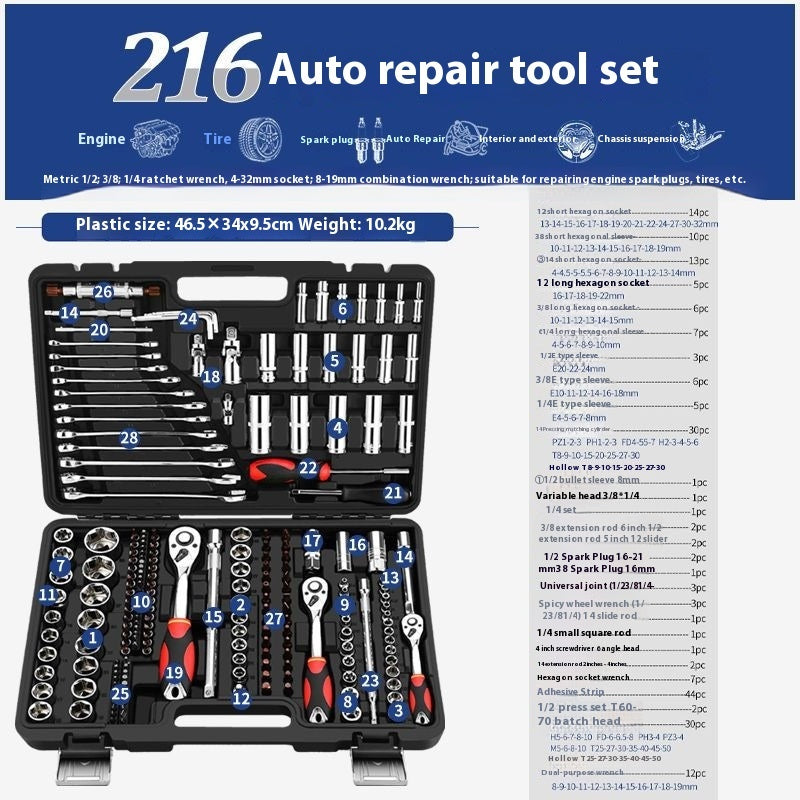 Auto Repair Hardware Kits Multifunctional Socket Wrench Set