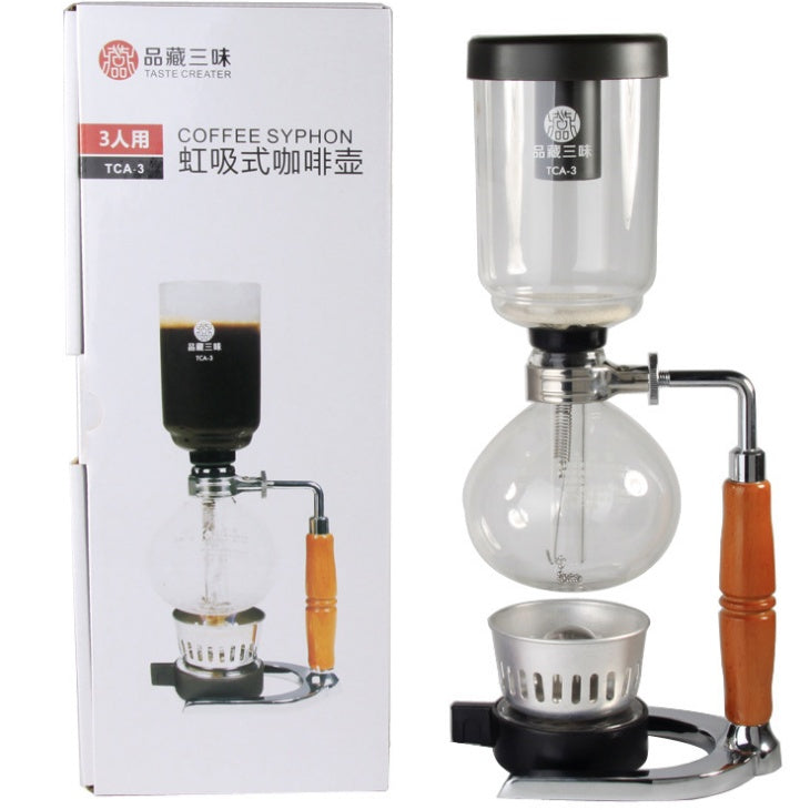 Siphon Vacuum Coffee Maker with Glass Pot