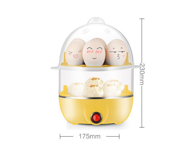 Multi-functional Mini Double-layered Egg Steamer Breakfast Maker Machine