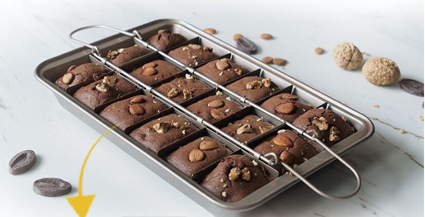 18-grid Brownie Pan Mould Tray for Baking