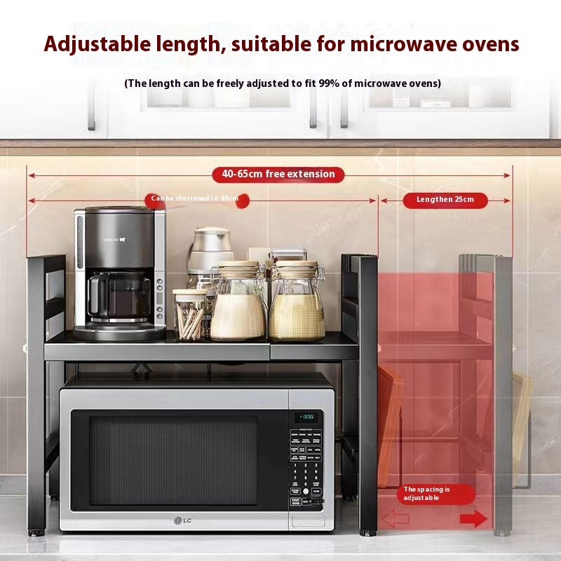 Kitchen Microwave Retractable Oven Shelves