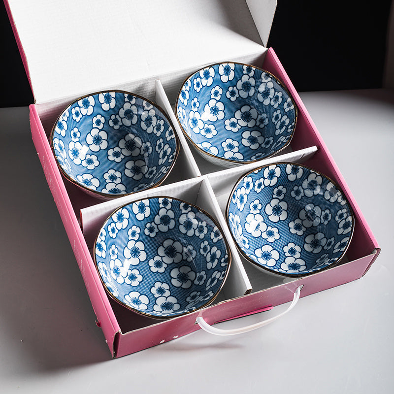 Assorted Design Ceramic Dinnerware Bowl Set
