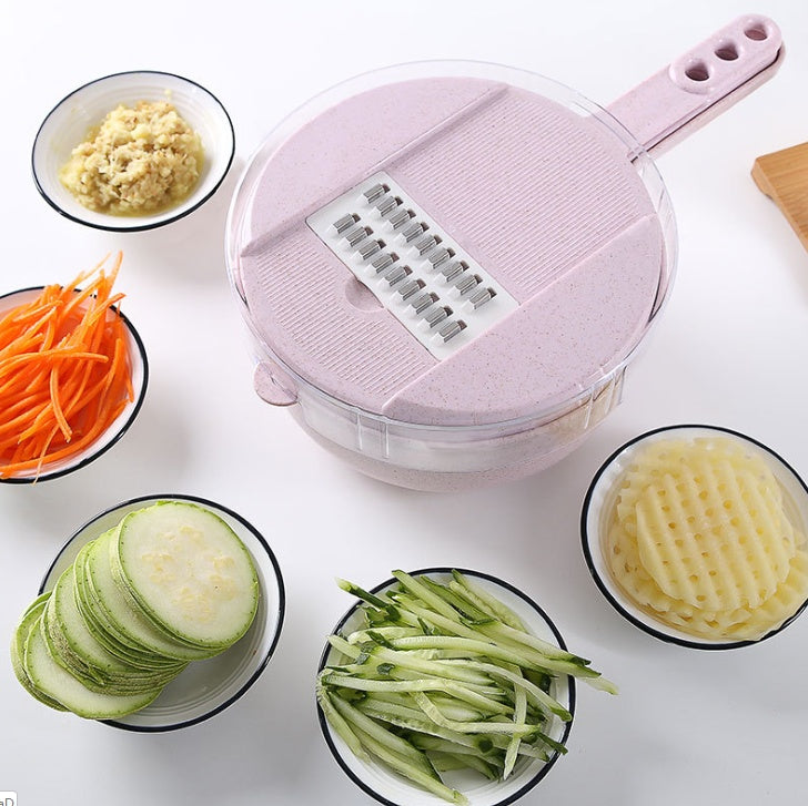 8-in-1 Vegetable Slicer Potato Peeler Carrot Onion Grater with Strainer Vegetable Cutter Kitchen Accessories