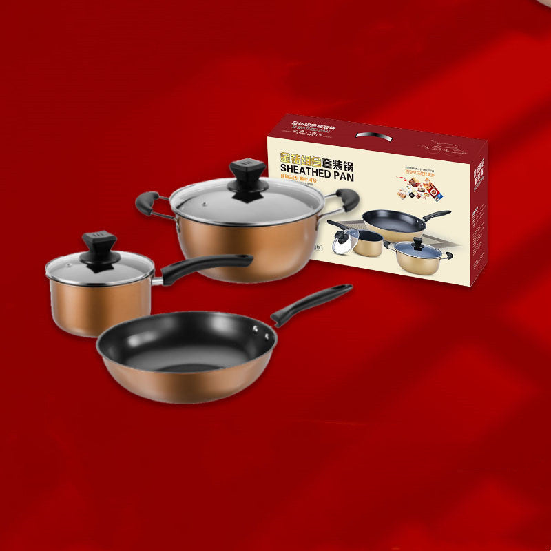 3-Piece Kitchen Cooking Pot Set