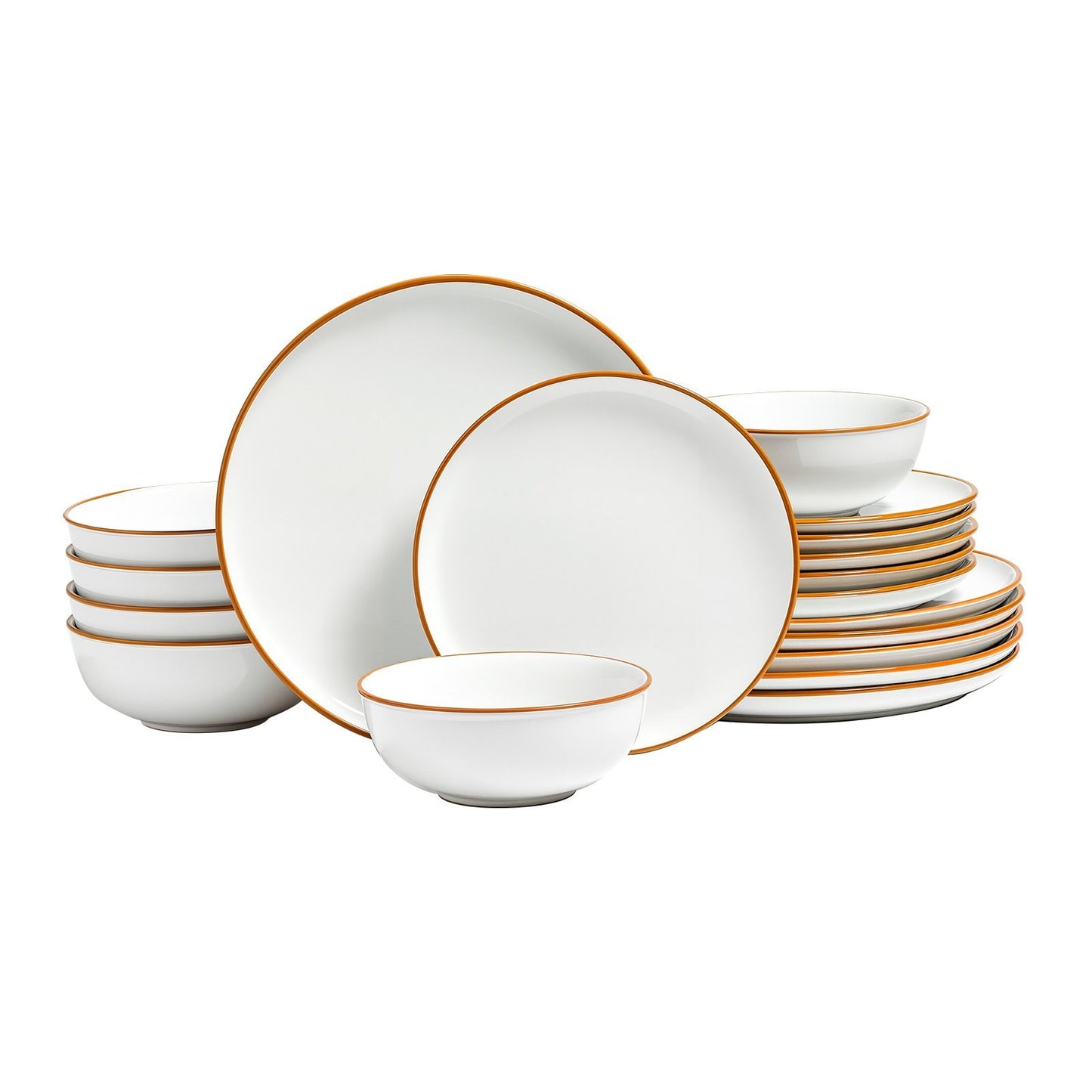 18-piece Ceramic Plates and Bowls Dinnerware Set