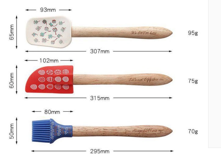 Baking Utensils with Floral Prints