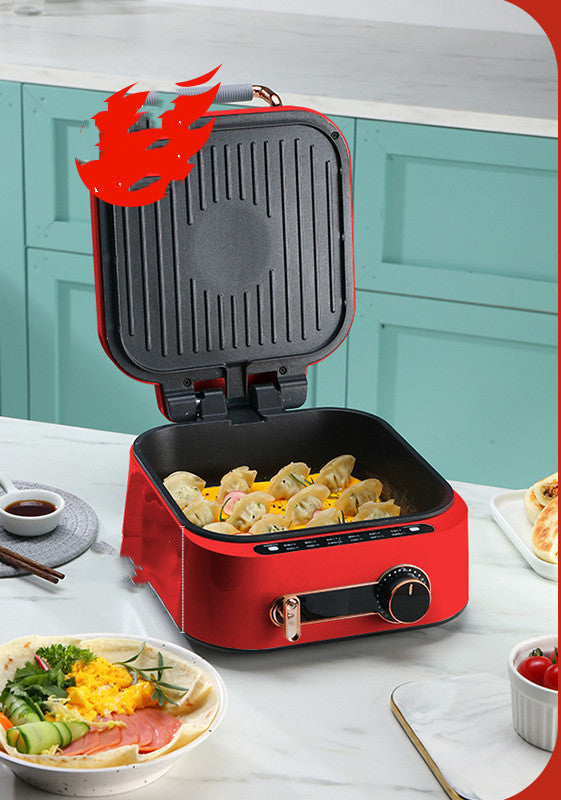 Двухсторонняя электрическая плита в ретро-стиле для гриля и выпечки