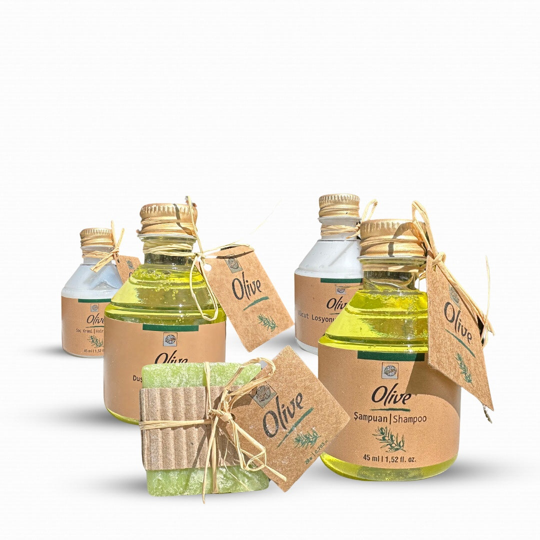 Набор туалетных принадлежностей Roomsium by Victor с ароматом оливы, дорожный, 125 предметов, идеально подходит для аренды жилья на время отпуска, отелей и спа-салонов