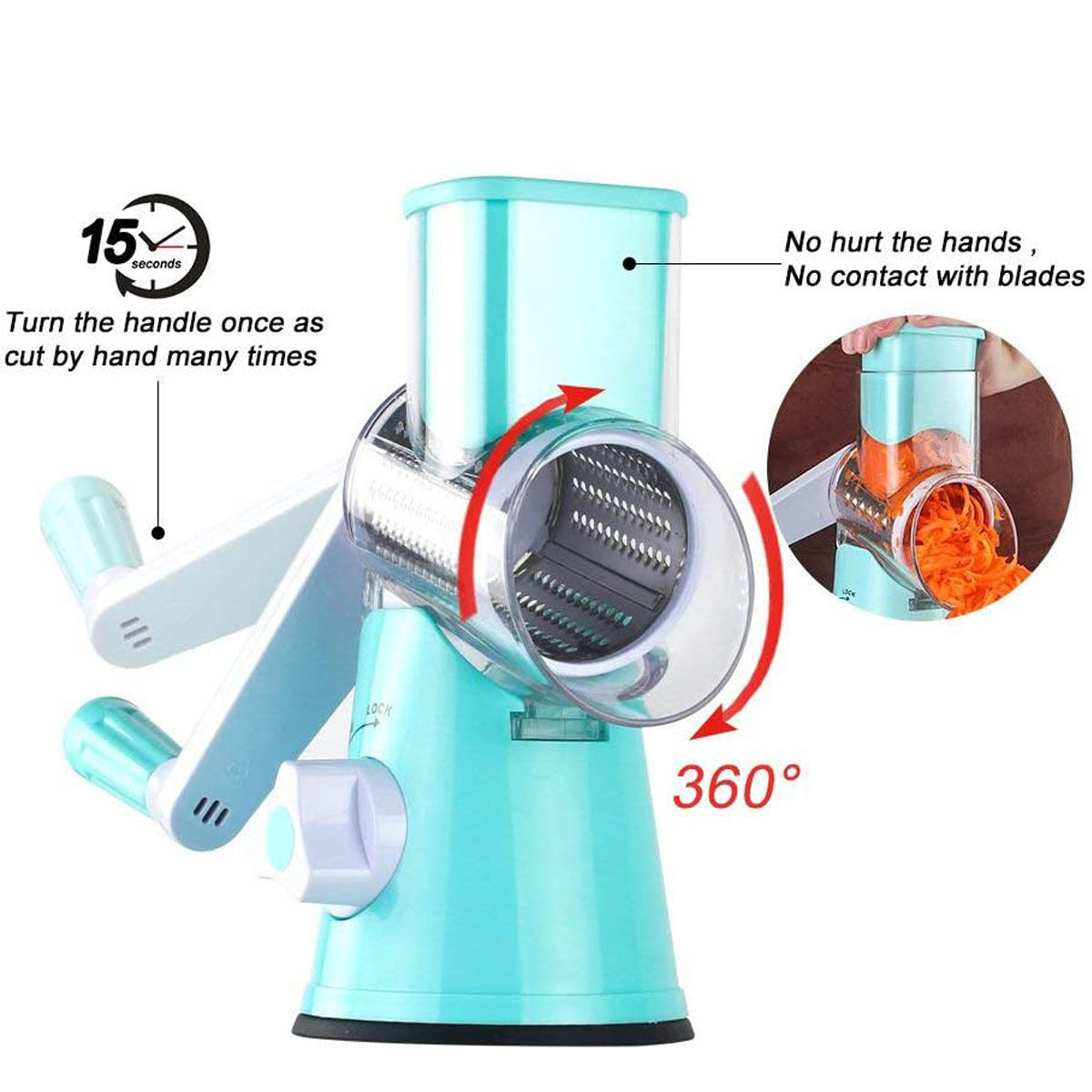 Multifunctional Potato Slicer, Vegetable Cutter, Cheese Grater Manual Machine