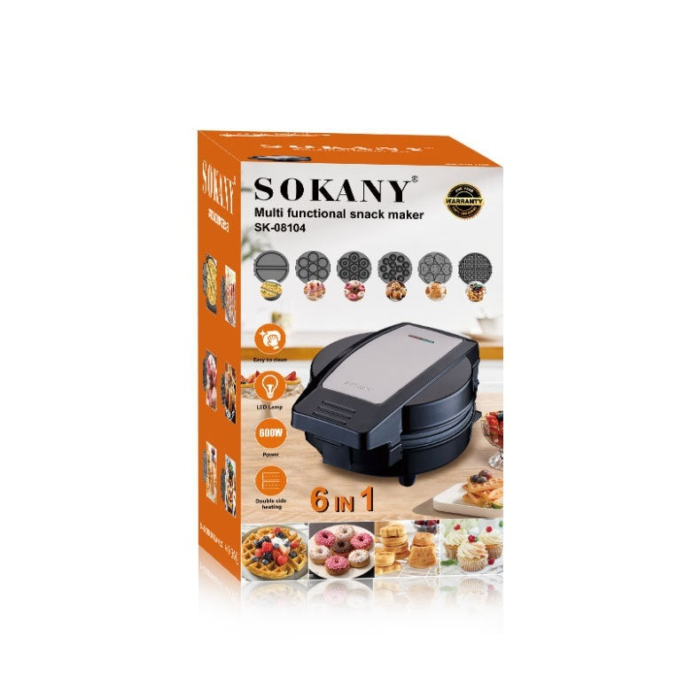 6-in-1 Household Cake, Waffle, Donut, Bread Maker