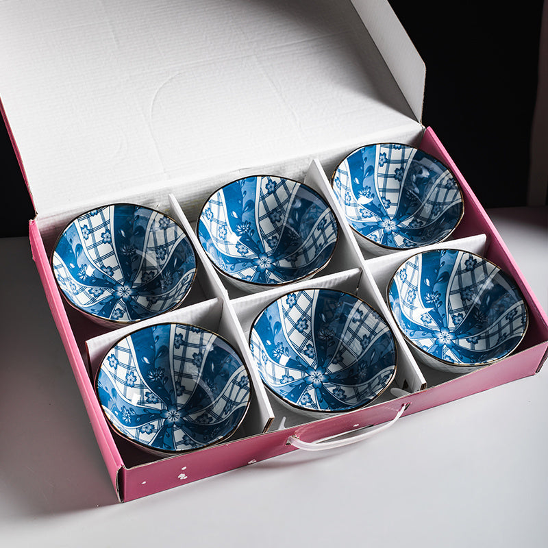 Assorted Design Ceramic Dinnerware Bowl Set