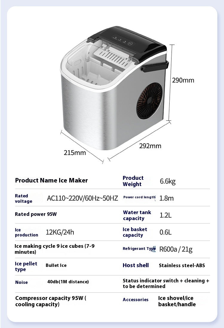 Домашний настольный льдогенератор