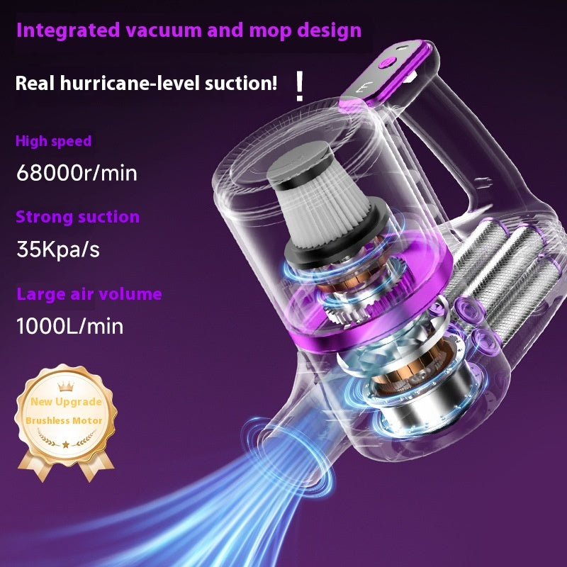 Household Wireless Handheld Multipurpose Suction Mop Vacuum Cleaner