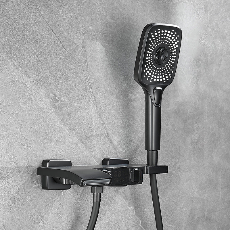 Hot and Cold Shower Head and Faucet Set with Digital Display