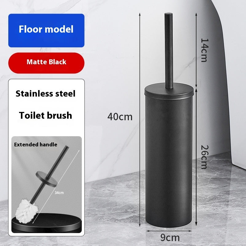 Sleek Design Stainless Steel Toilet Brush Set
