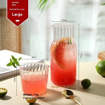 Borosilicate Glass Personal Water Pitcher and Cup Set