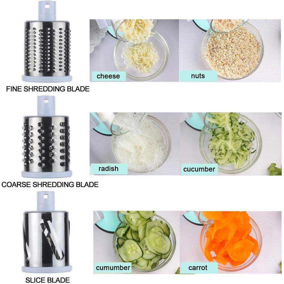 Multifunctional Potato Slicer, Vegetable Cutter, Cheese Grater Manual Machine