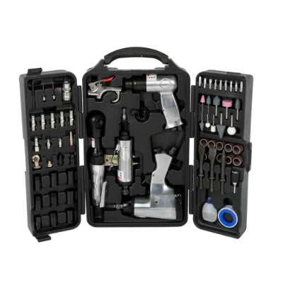 71-piece Air Tool And Accessories Kit, Impact Wrench, Air Ratchet, Die Grinder, Air Hammer, Hose Fittings, Storage Case