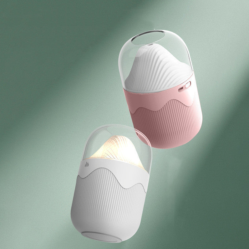 New Volcano Humidifier Intelligent Voice Night Light Air Humidifier Colorful Diffuser