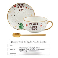 Beautiful Classic Christmas Design Teapot Cup and Saucer Gift Set