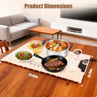 Fast Heating Roll-up Silicone Food Warming Mat With 14 Temp Levels 10Hrs Timer