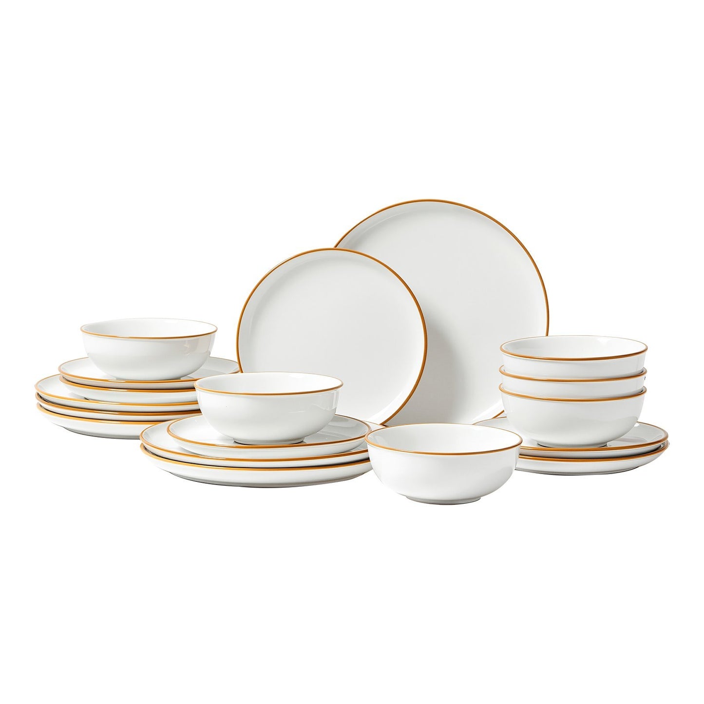 18-piece Ceramic Plates and Bowls Dinnerware Set