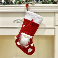 Dazzling Faceless Santa Christmas Gift Socks Decorations