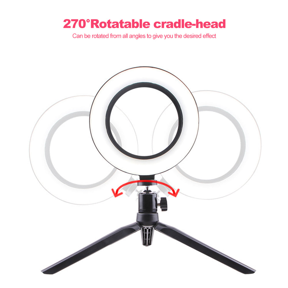 270-degree Rotational Led Light Tripod Phone Stand for User Generated Content Creators