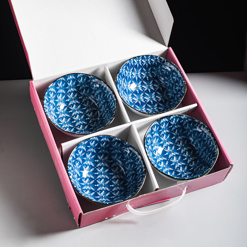 Assorted Design Ceramic Dinnerware Bowl Set