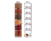 Transparent Stackable Seasoning Container for Herbs and Spices